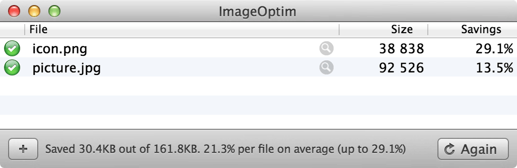 ImageOptim program screenshot