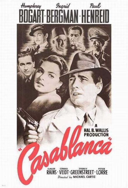 Casablanca movie poster from 1942