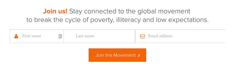 BuildOn newsletter signup