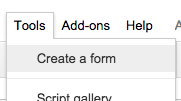 creating a form