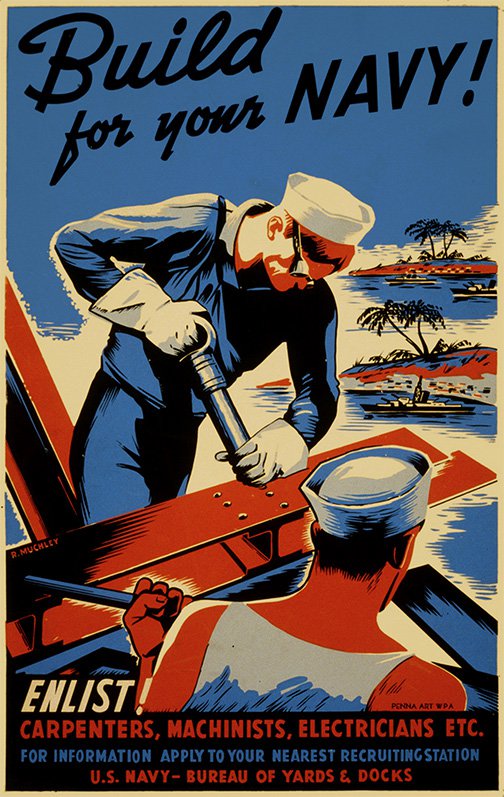 Build for your NAVY WWII Propaganda Poster