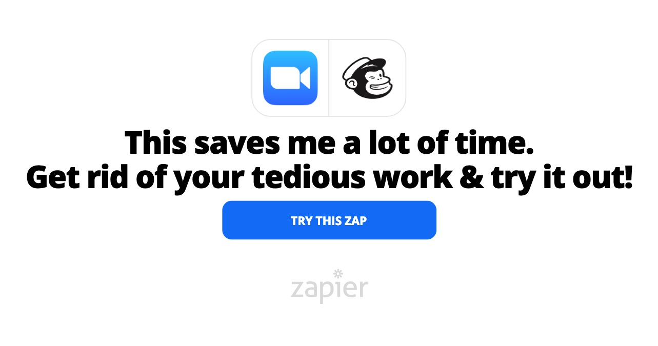 Using Zapier to Sync Mailchimp.