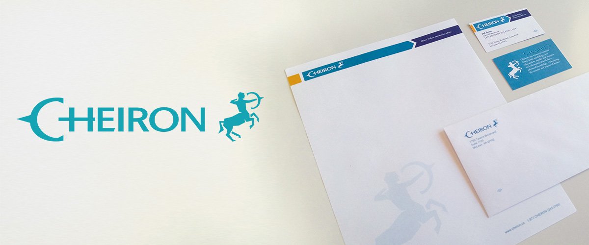 Cheiron's new brand identity on letterhead