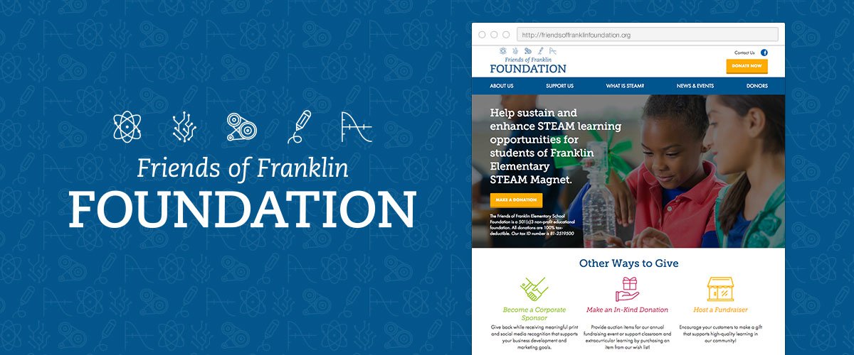 Friends of Franklin new website and brand identity