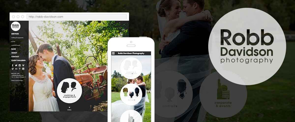 Logo and blog-focused Wordpress website for Chicago-area photographer Robb Davidson.