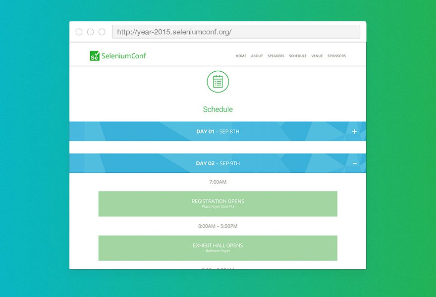 2015 Selnium Conference Website