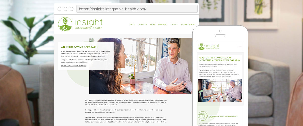 New website and brand idendity for Insight Integrative Health